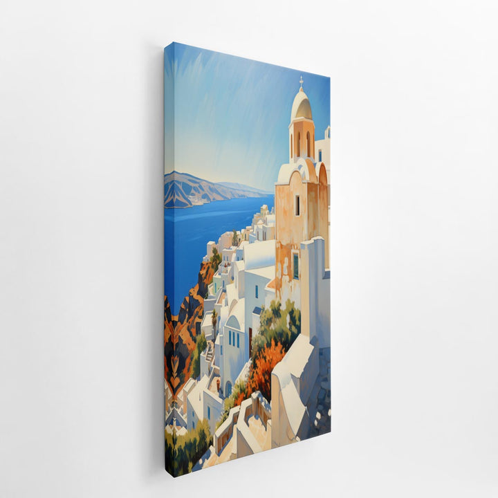 Santorini Coastline Art  canvas Print