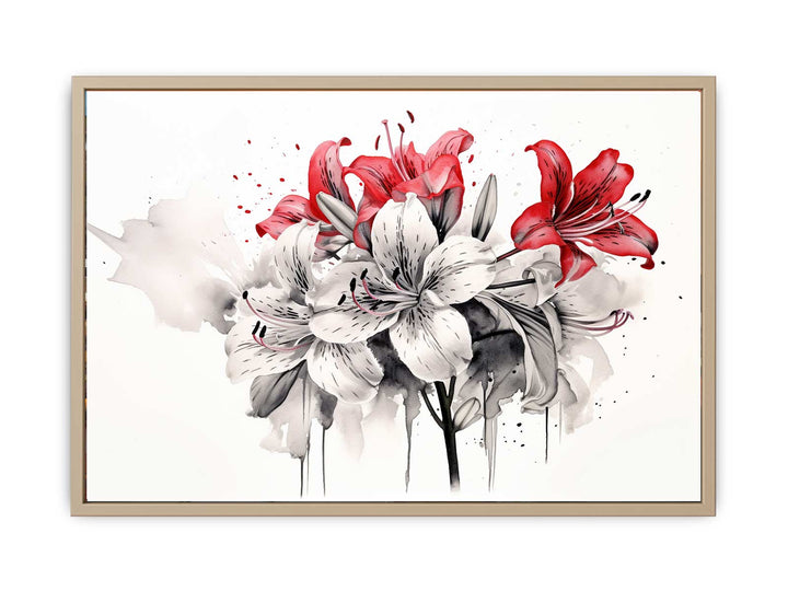 Amaryllis Floral Art framed Print