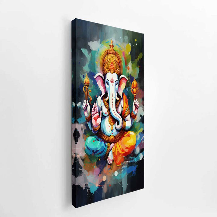 Ganesh Painting  canvas Print