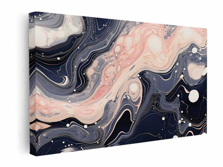 Pink Black Marble Art  canvas Print