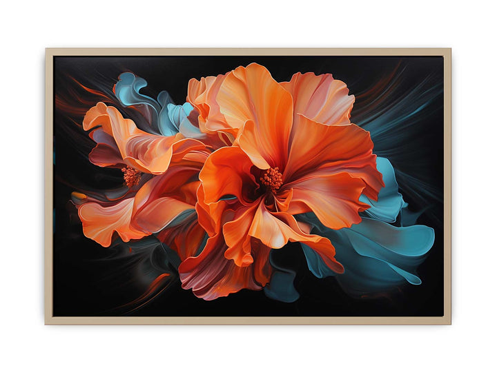 Illuminated Flowers Art framed Print