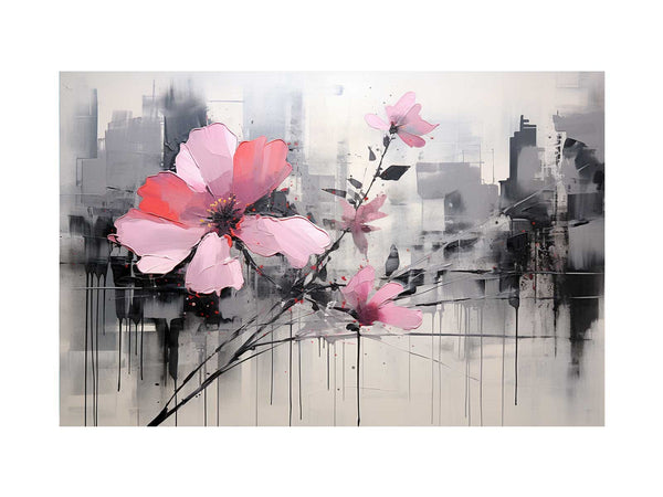 Pink Flowers Painting