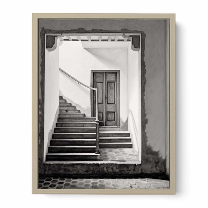 Parisian Steps Art framed Print