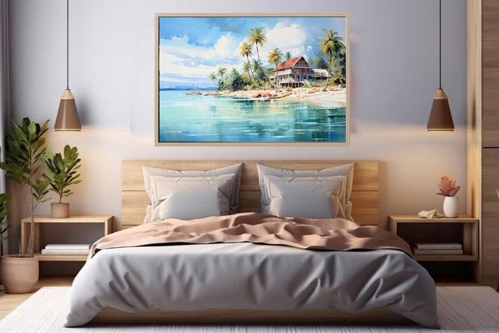 Beach Home Painting Art Print