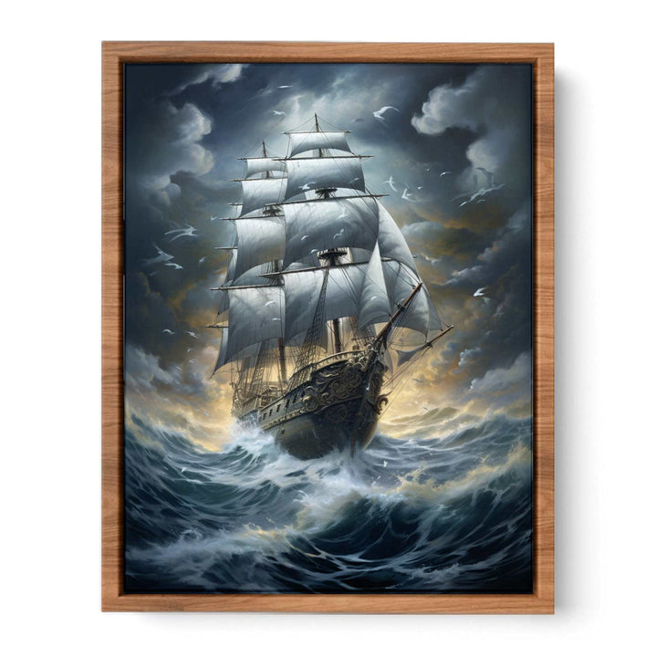 Sailing Ship In Storm  Painting