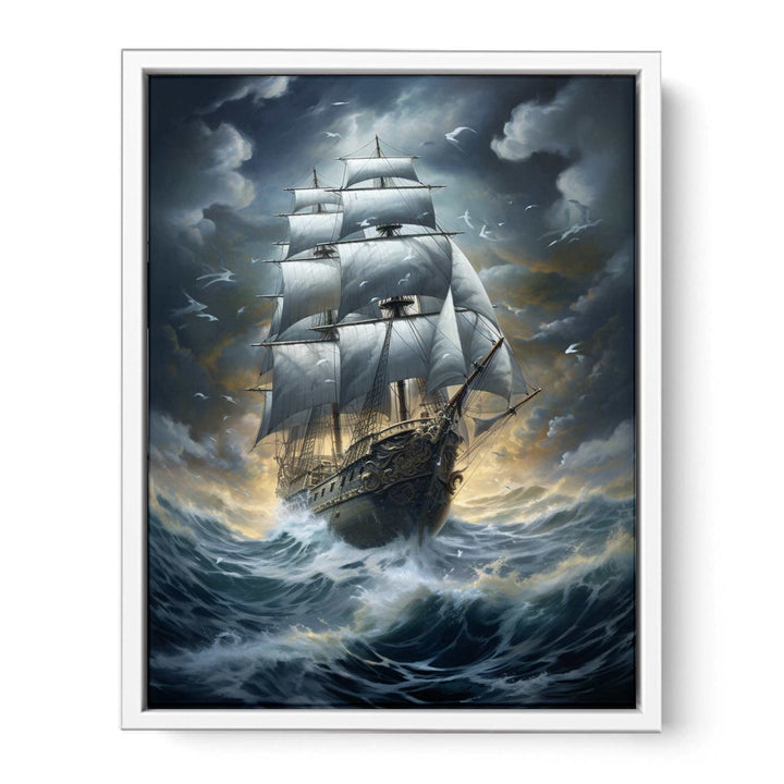 Sailing Ship In Storm  Painting