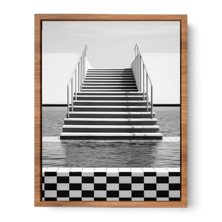 Steps To Sea Black And White Art  Painting