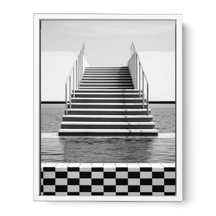 Steps To Sea Black And White Art  Painting