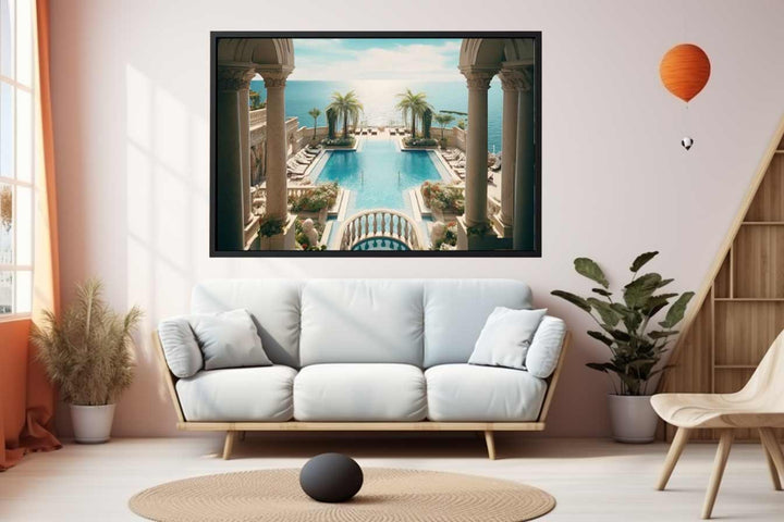 Poolside Beach Art Print