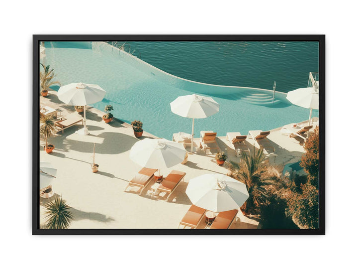 Cliff Poolside Art  canvas Print