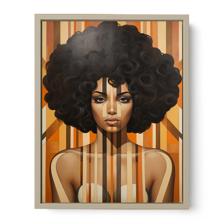 Vintage African Woman Art framed Print