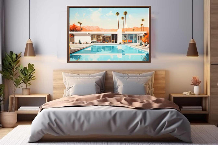 Poolside House Art Print