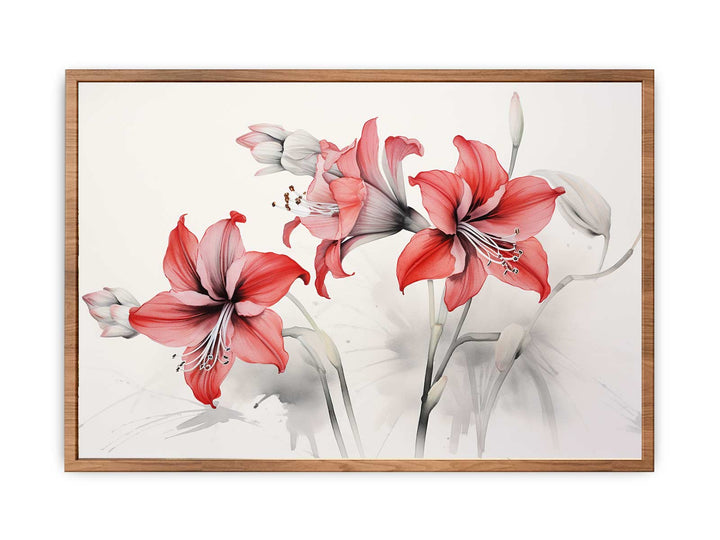 Amaryllis Flowers Painting  