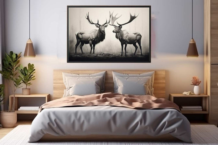 Vitage Stags Art Print