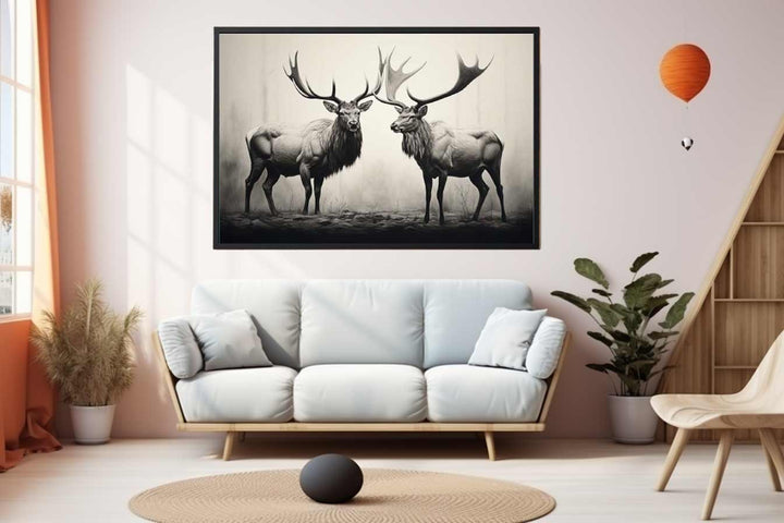 Vitage Stags Art Print