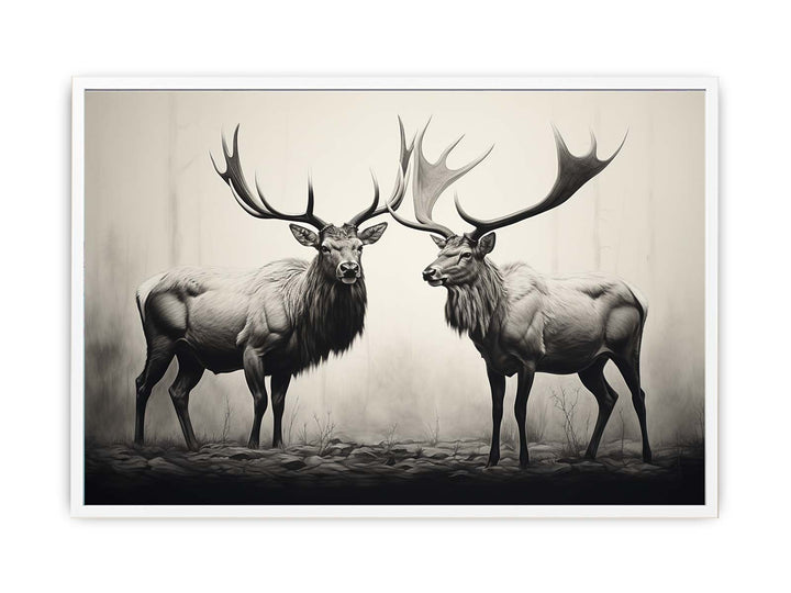 Vitage Stags Art  Painting