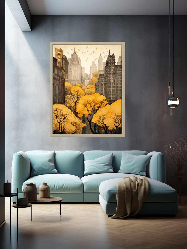 New York In Autumn  Art Print