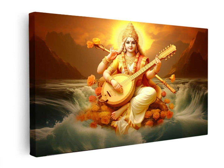 Saraswati Painting  canvas Print