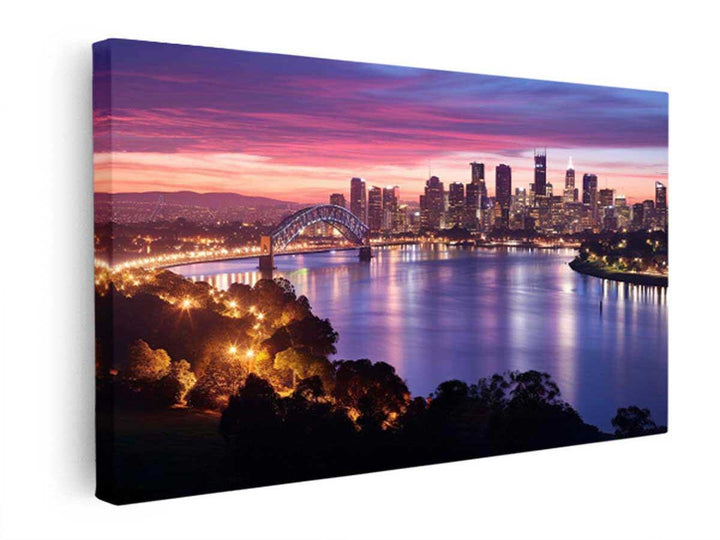 Brisbane River Painting  canvas Print