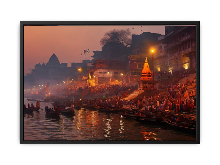 Varanasi Painting  canvas Print