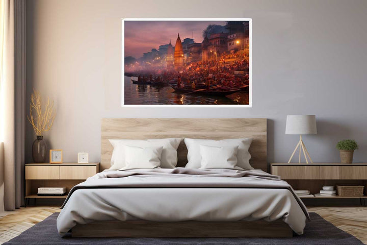 Varanasi kashi Painting Art Print