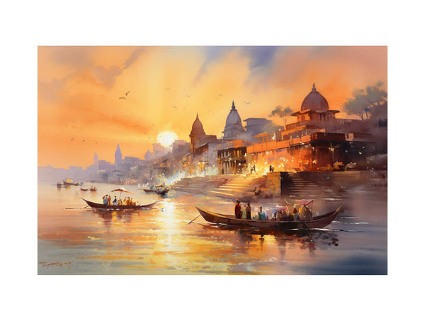 Varanasi Ghat Painting