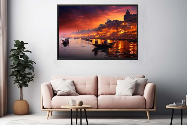 Varanasi Ganga Painting Art Print