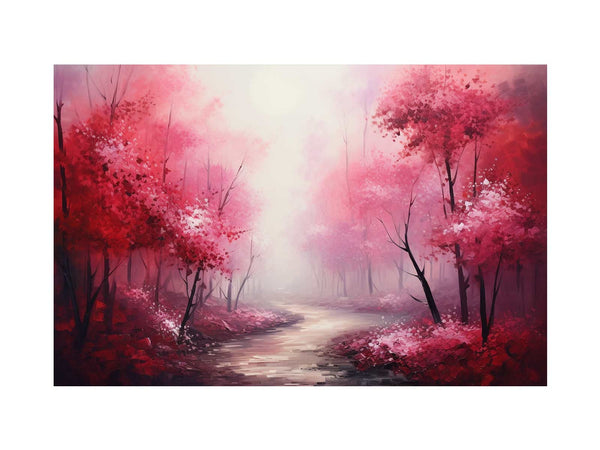 Red Forest Painting