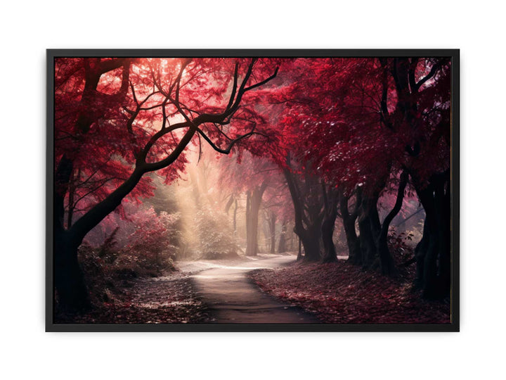 Red Forest Painting  canvas Print