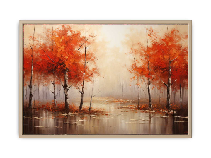 Red Forest  Art  framed Print