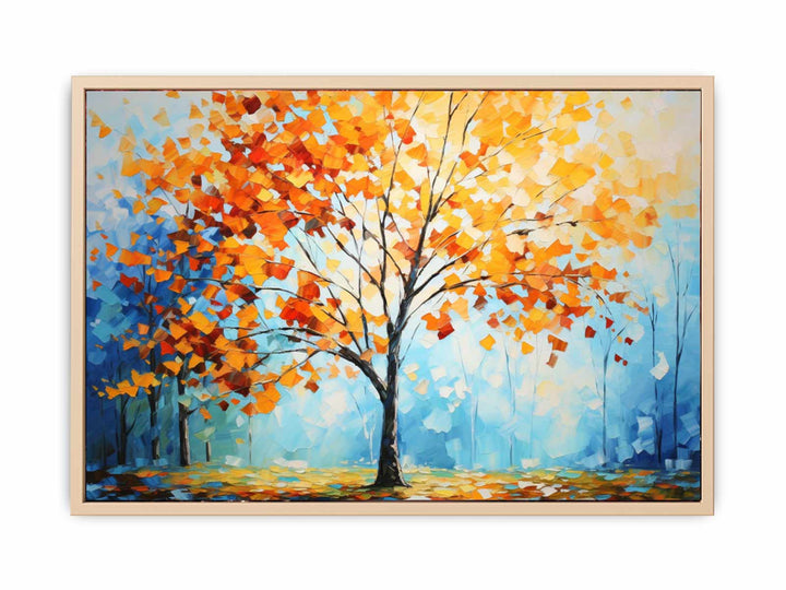 Sunny Maple Tree Painting framed Print