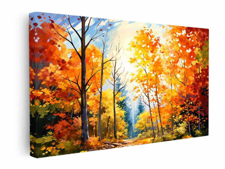 Sunny Maple Tree Painting  canvas Print