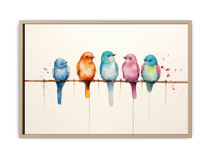 Watercolor Birds  framed Print