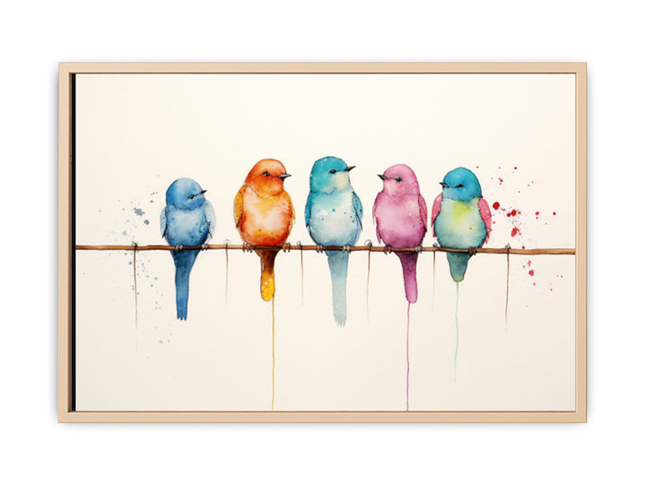 Watercolor Birds  framed Print