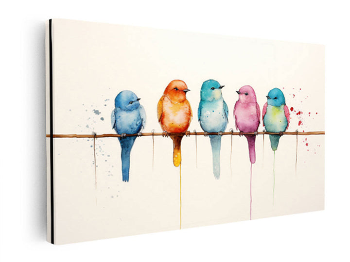 Watercolor Birds   canvas Print