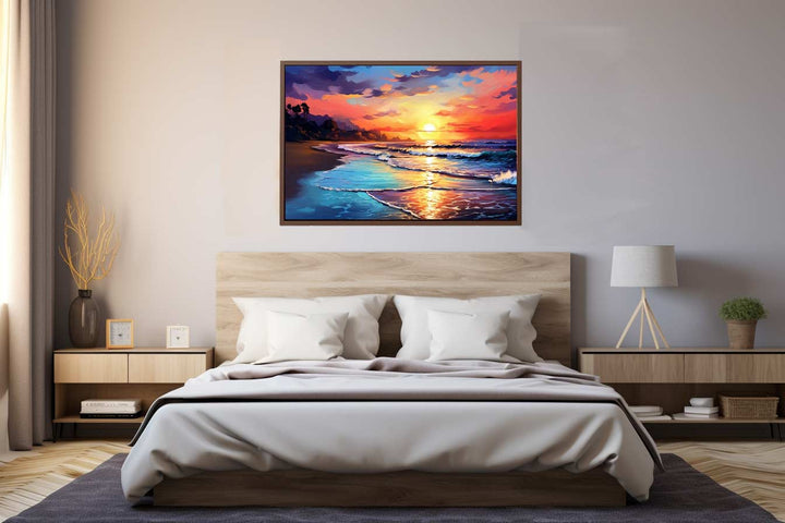 Beach Sunset Art  Print