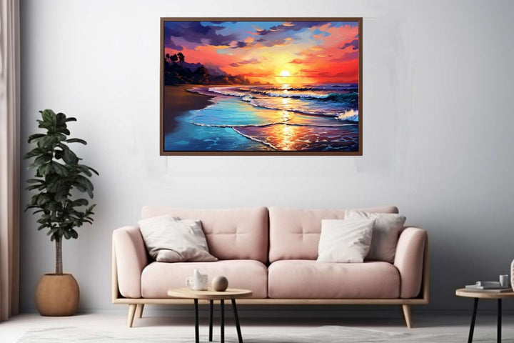 Beach Sunset Art  Print