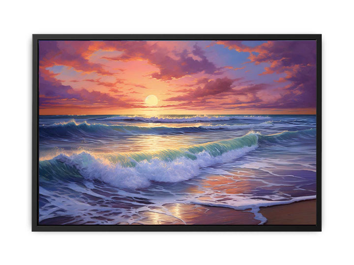 Beach Sunset  Painting  canvas Print