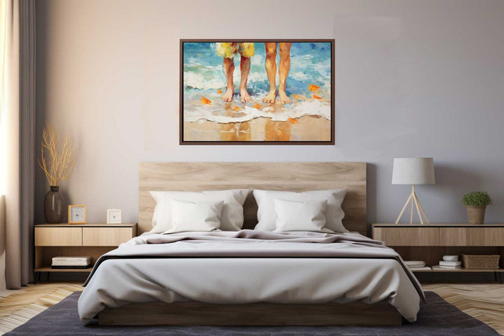 Couple Step In Beach Art  Print