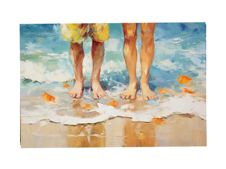 Couple Step In Beach Art 