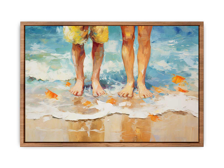 Couple Step In Beach Art   Painting