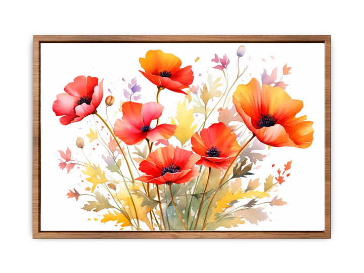 Watercolor Poppy Painting  