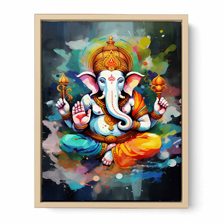 Ganesh Painting framed Print