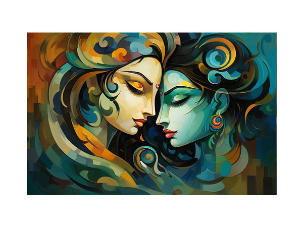 Raha Krishna Love Painting