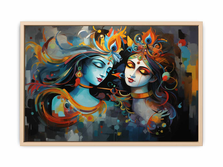 Raha Krishna Love Painting framed Print