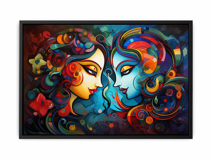 Raha Krishna Love Painting  canvas Print