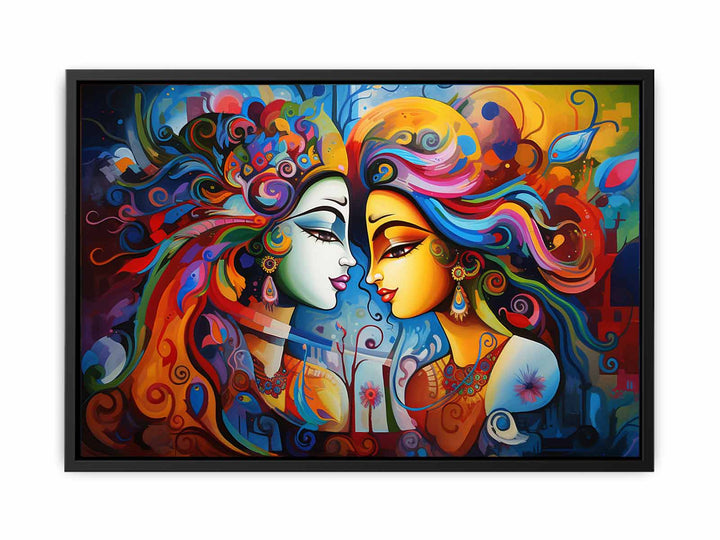 Raha Krishna Love Painting  canvas Print