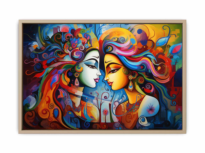 Raha Krishna Love Painting framed Print