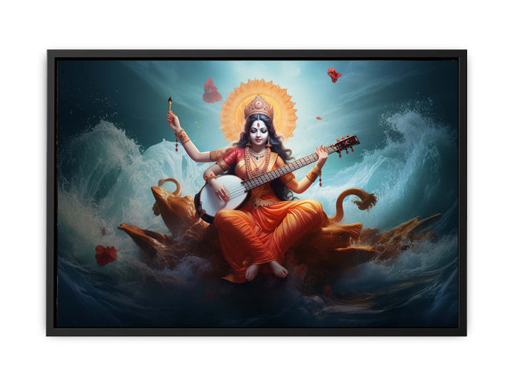 Saraswati Painting  canvas Print