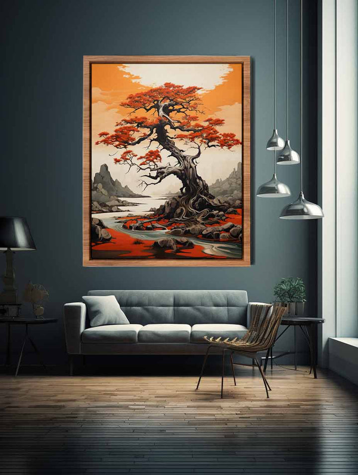 Orange Tree Painting Art Print